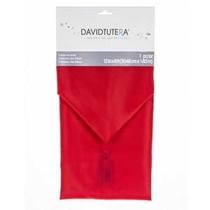Darice David Tutera Cloth Table Runner - Red | 12 by 72 inches DTP203